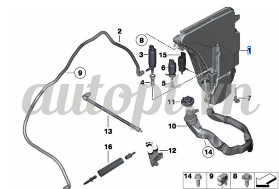 BÌNH ĐỰNG NƯỚC RỬA KÍNH BMW Series 5