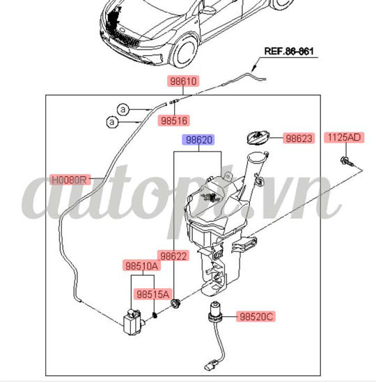BÌNH NƯỚC KÍNH, KIA CERATO