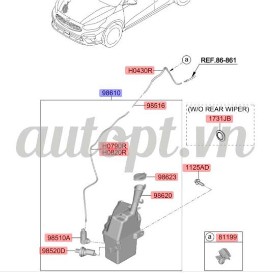 BÌNH NƯỚC KÍNH, KIA CERATO