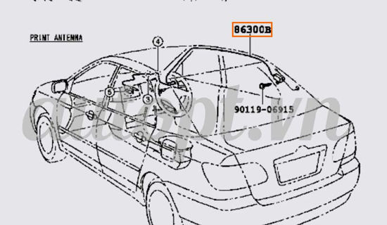 Ang ten radio Toyota Altis1.8