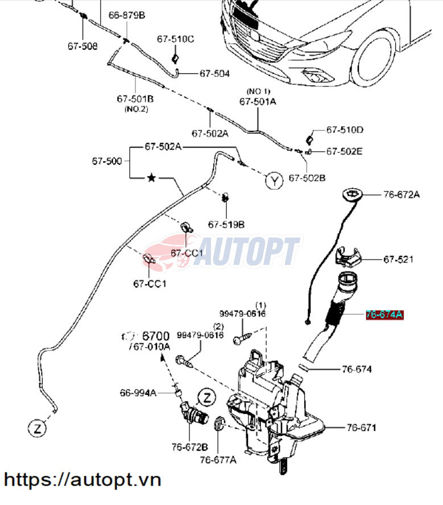 CỔ BÌNH NƯỚC RỬA KÍNH MAZDA 3