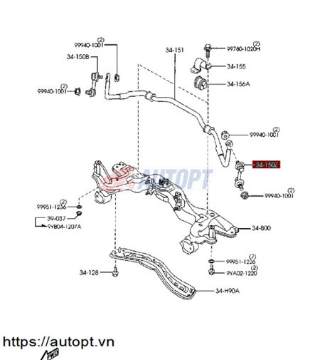 RÔ TUYN THANH ỔN ĐỊNH TRƯỚC MAZDA 626