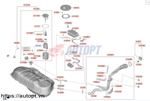 LỌC XĂNG KIA SELTOS 2019-2022