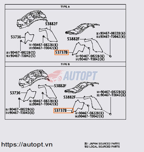 TẤM CAO SU CHẮN BÙN VÀO KHOANG ĐỘNG CƠ BÊN TRÁI PHÍA TRƯỚC FORTUNER HILUX 2016-2020