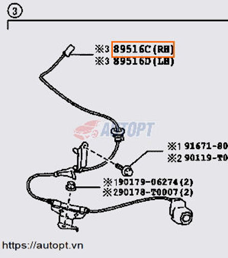 CẢM BIẾN TỐC ĐỘ BÁNH SAU PHẢI VIOS 2014-2020