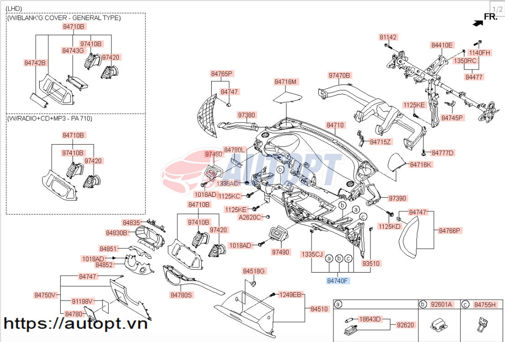 ỐP NHỰA DƯỚI TÁP LÔ KIA MORNING 2015-2017