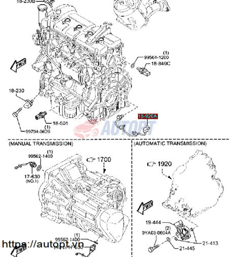 CẢM BIẾN TIẾNG GÕ ĐỘNG CƠ MAZDA 2