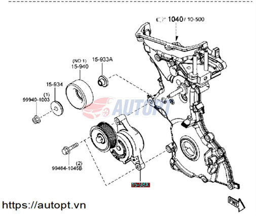 PU LI TĂNG DÂY CUA ROA TỔNG MAZDA 2
