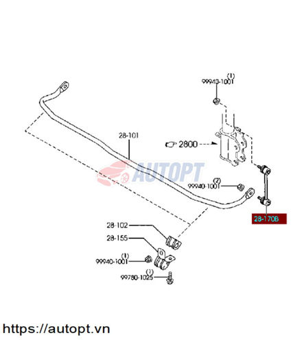 RÔ TUYN THANH GIẰNG SAU MAZDA 323