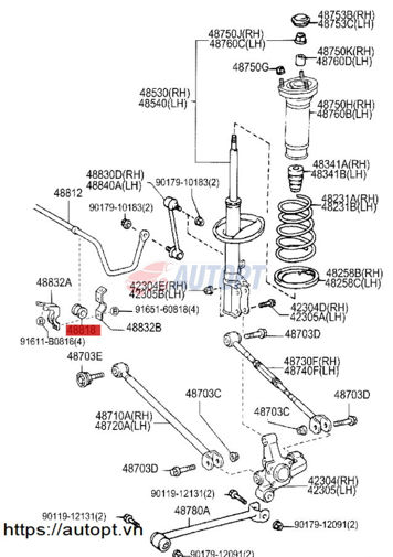 CAO SU GIẢM CHẤN THANH CÂN BẰNG SAU CAMRY