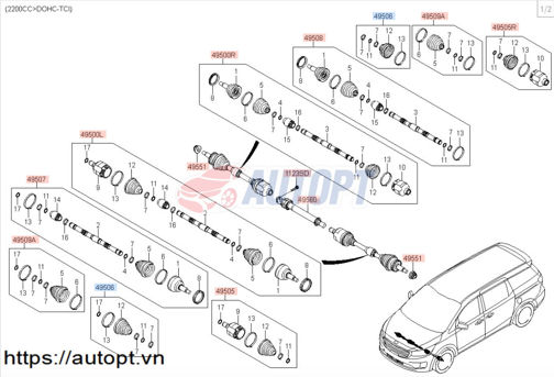CHỤP BỤI LÁP TRƯỚC TRONG KIA SEDONA D 2014-2020