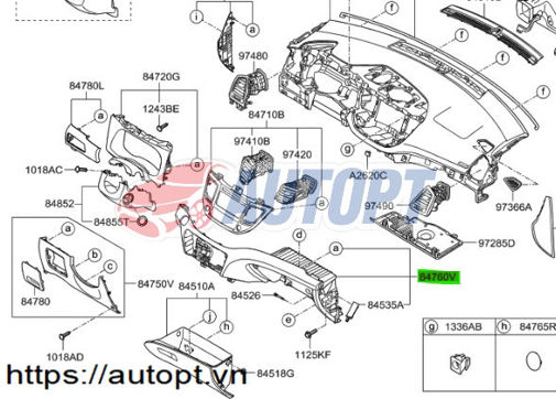 ỐP NHỰA BẢNG TÁP LÔ PHÍA DƯỚI HYUNDAI TUCSON