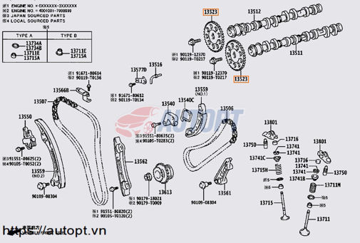 Ảnh của BÁNH RĂNG TRỤC CAM TOYOTA HILUX 2016-2020
