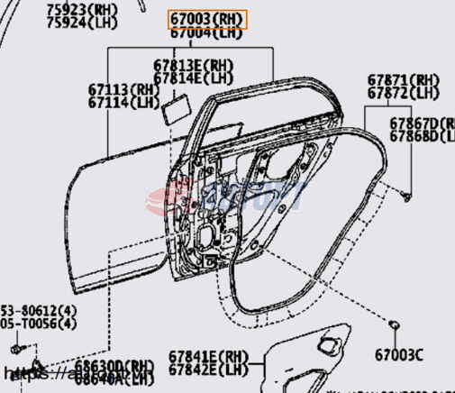 Ảnh của CÁNH CỬA SAU PHẢI TOYOTA ALTIS 1.8 2009-2014